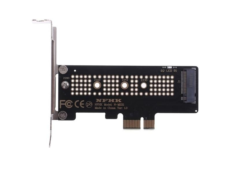 Hot Sale NVMe PCIe M.2 NGFF SSD To PCIe X1 Adapter With Bracket Carousel 1