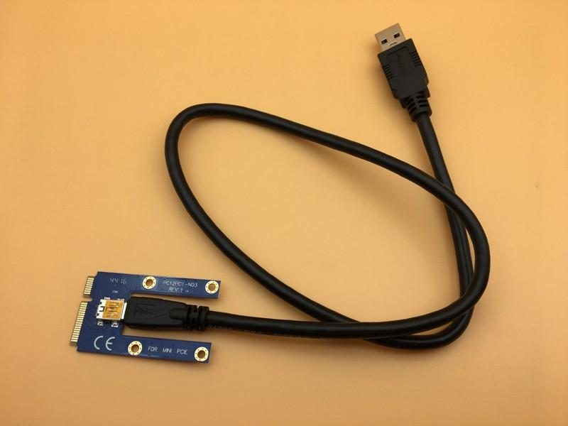 New Mini PCI-E PCI Express Riser Card PCIe 1x To 16x Slot Conveter Adapter 60cm Carousel 1