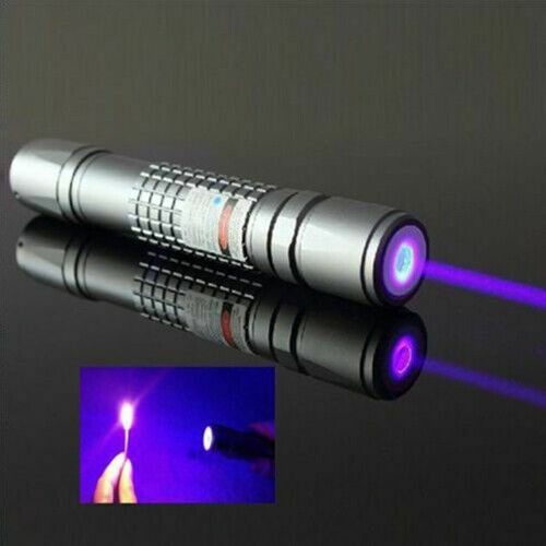 High Power Blue Purple Laser Pointer Burning Light Beam Pen Battery Charger 1mW Carousel 1