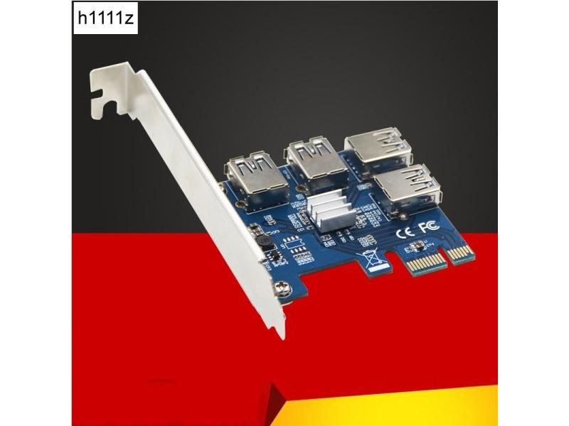 Riser Card PCI-E USB 3.0 PCIe Port Multiplier Card PCI Express PCIe 1 To 4 Carousel 1