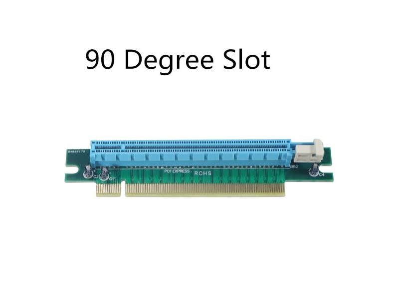 PCIE 90 Degree Right Angle/180 Degree Flat Insertion Pci-E Pci-Express 16X Carousel 1
