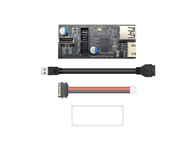 19Pin To Type E 19Pin Motherboard Splitter USB Hub Adapter A-KEY To Dual 19P Carousel 1