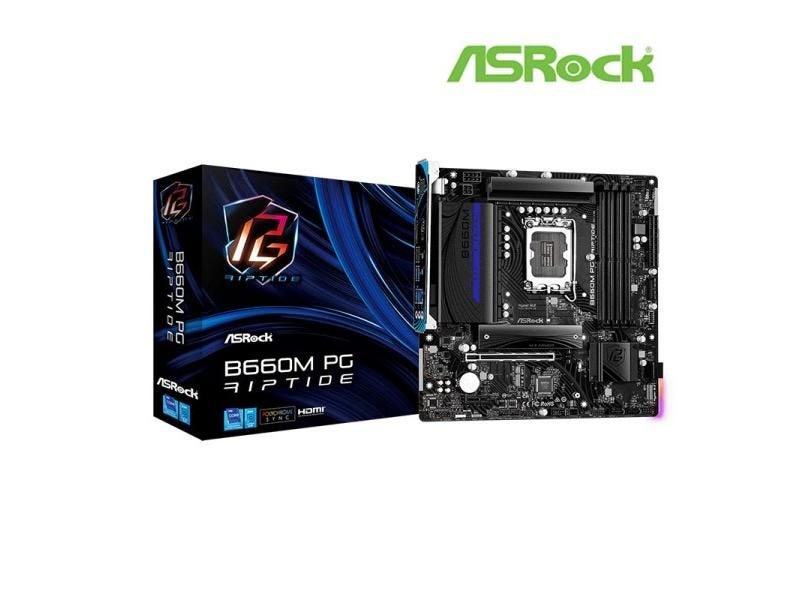 ASROCK B660M PG Riptide DDR4 New Micro ATX Intel B660 DDR4 PCIe 4.0 X16 USB Carousel 1