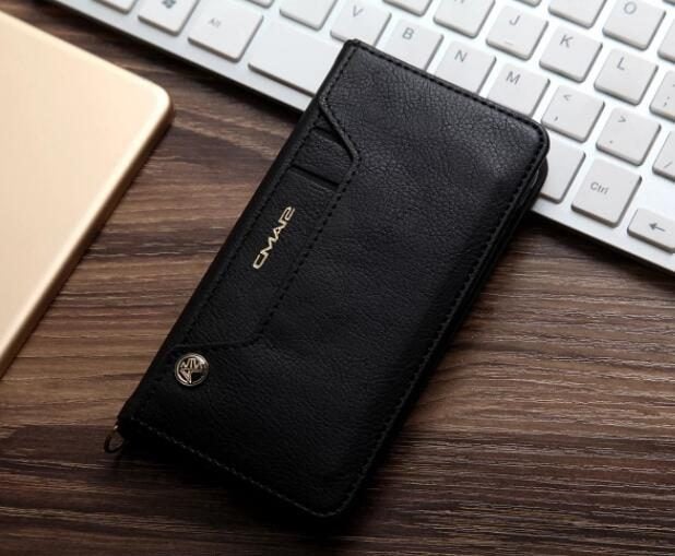 OPPO R9S slim leather wallet case 6 cards 2 ID magnet Carousel 2