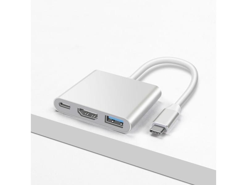 New Type-c HUB USB C To HDMI 3 IN 1 4K HDMI USB 3.0 PD Fast Charging Adapter Carousel 1