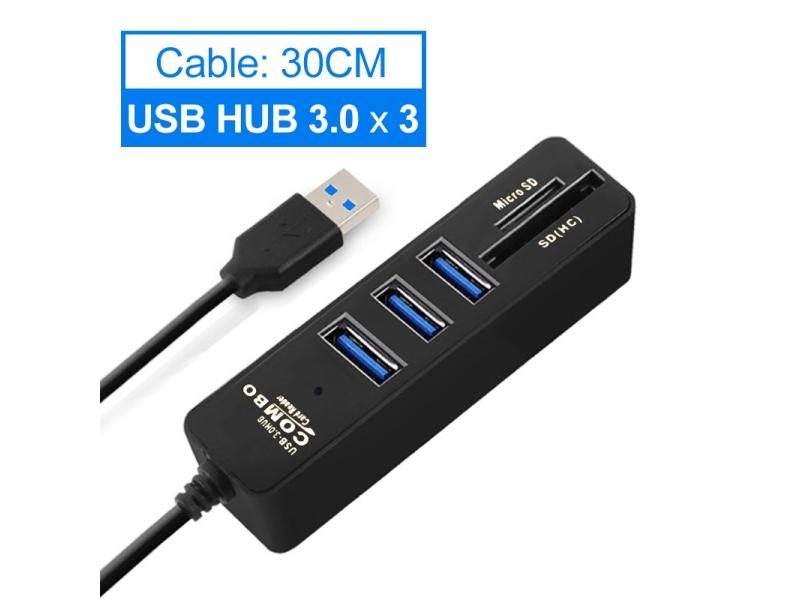 USB Hub 3.0 Multi USB Splitter 2.0 USB 3.0 Hub 3/6 Port Expander Adapter Micro Carousel 1