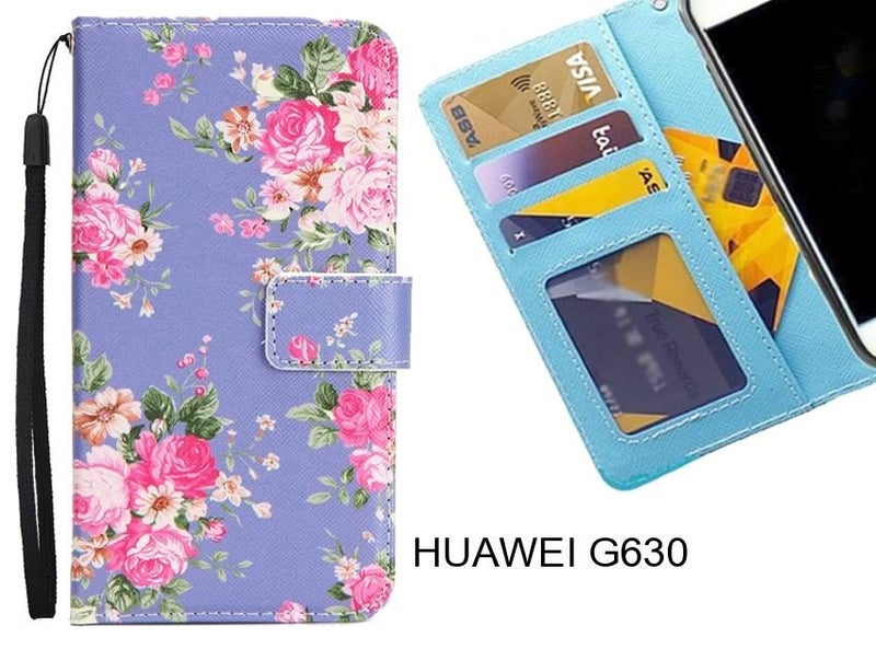 HUAWEI G630 case 3 card leather wallet case printed ID Carousel 1