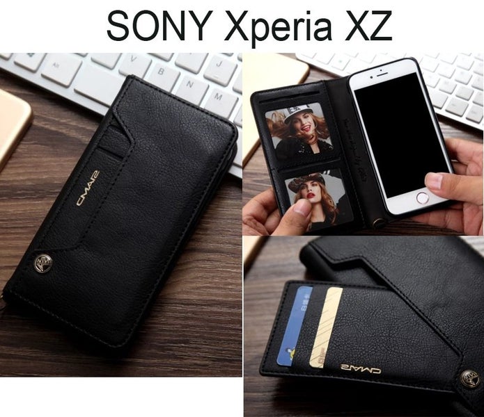 SONY Xperia XZ CASE slim leather wallet case Carousel 1
