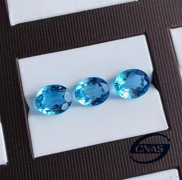 High quality natural topaz 10mm * 14mm colored gemstone bare stone Carousel 2