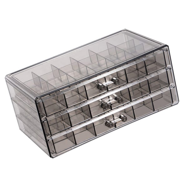compartment jewelry storage box transparent jewelry organizer box 3 drawers Carousel 1
