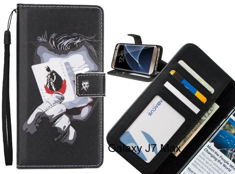 Galaxy J7 Max case 3 card leather wallet case printed ID Carousel 1