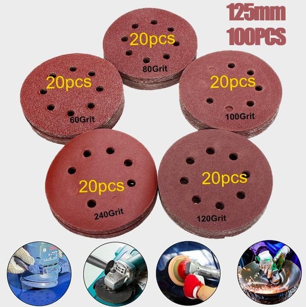 100pcs 125mm 5" Sanding Discs NZ Clearance Carousel 1