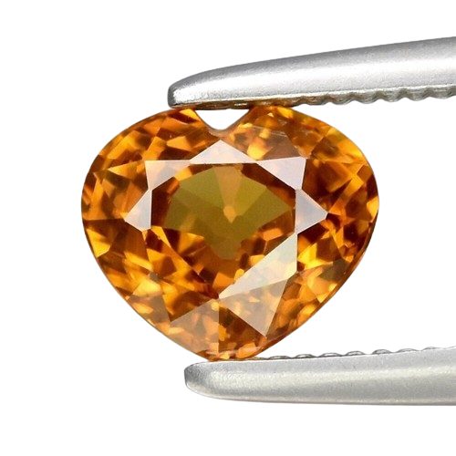1.09CT SPARKLING HEART CUT 100% NATURAL YELLOW ZIRCON Carousel 1