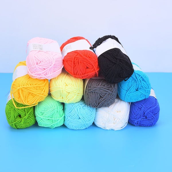 milk cotton yarn cotton thread crochet thread baby yarn embroidery supplies 12 Carousel 1