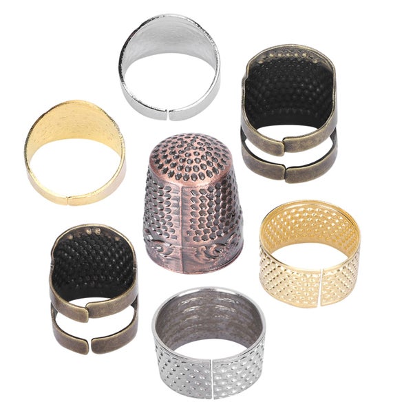 sewing thimble brass finger protector hardworking thimble handcraft accessory Carousel 2