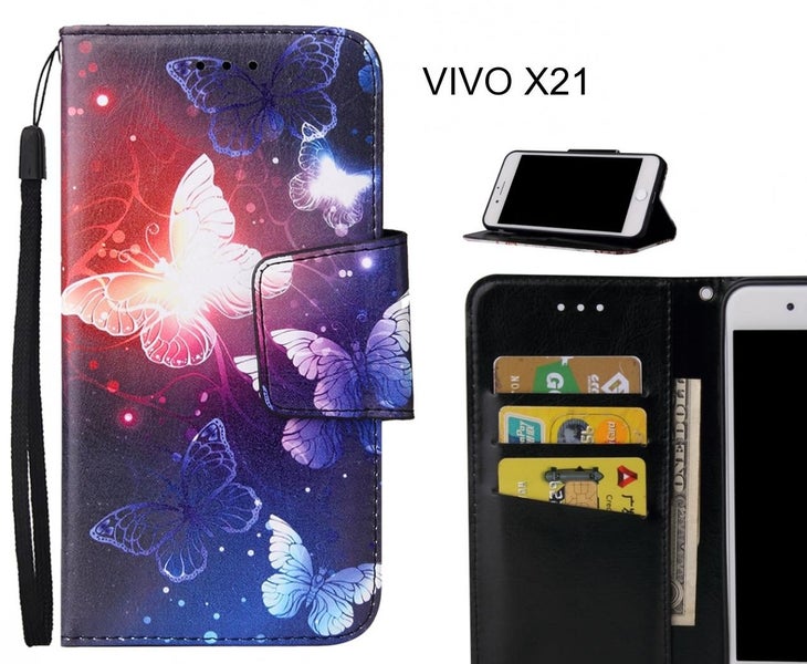VIVO X21 Case wallet fine leather case printed Carousel 1
