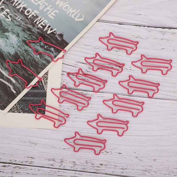 cartoon paper clip shaped paper clip metal paper clip 12Pcs Paper Clip Animal Carousel 2