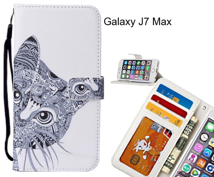 Galaxy J7 Max case leather wallet case printed ID Carousel 1