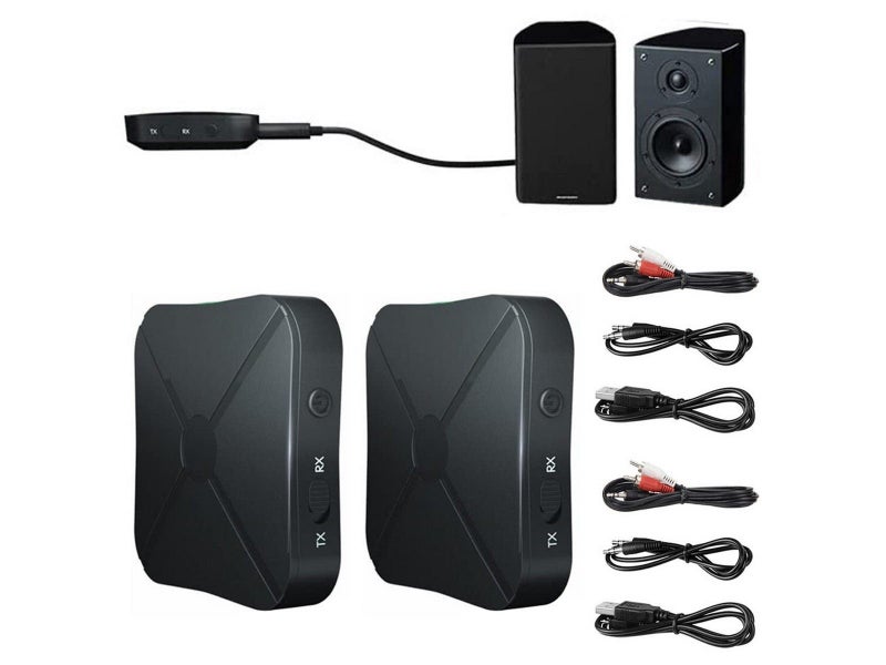 2 X 2-in-1 Bluetooth 5.0 Wireless Audio Transmitter Receiver Adapter for TV PC Carousel 1