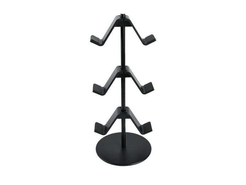 3-Tier Game Controller Stand Desktop Headphone Holder Headset Hanger - Black Carousel 2