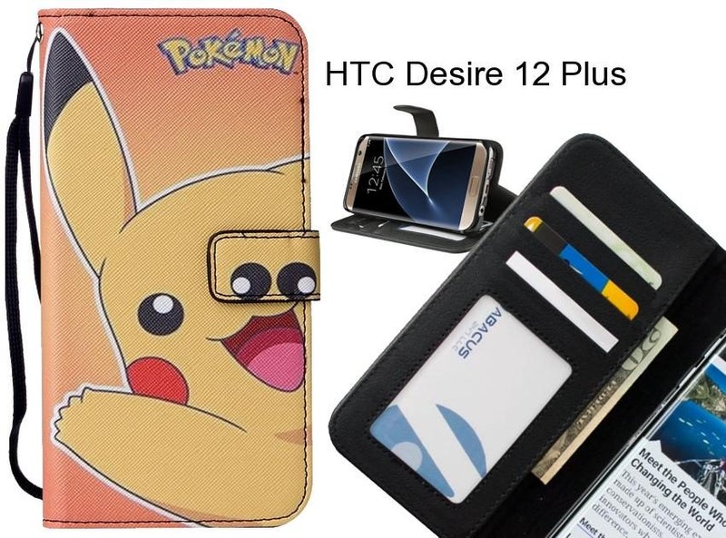 HTC Desire 12 Plus case leather wallet case printed ID Carousel 1