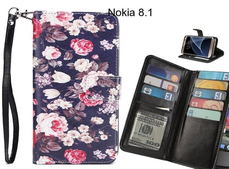 Nokia 8.1 case Multifunction wallet leather case Carousel 1