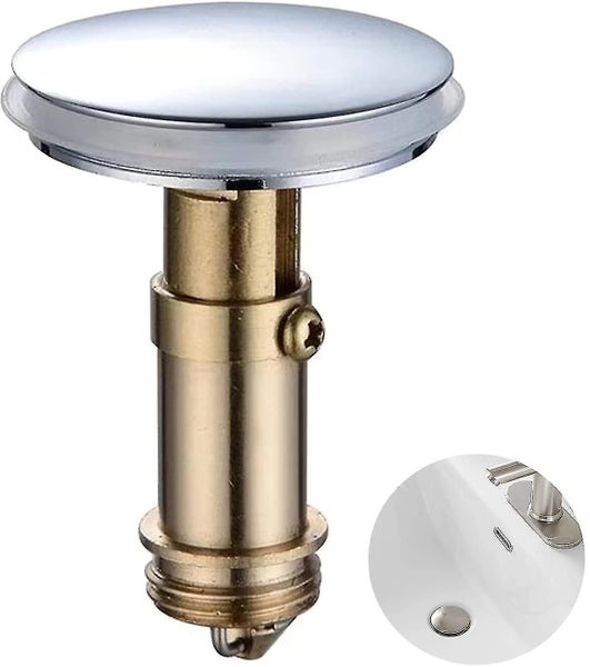 2pcs Bathroom Push Pop-up Click Clack Plug Stopper, 38mm Sink Drain Plug Pop-up Carousel 1