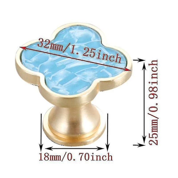 6 Pcs Four-leaf Knobs Creative Metal Handle Cabinet Drawer Pulls For Furniture Carousel 2