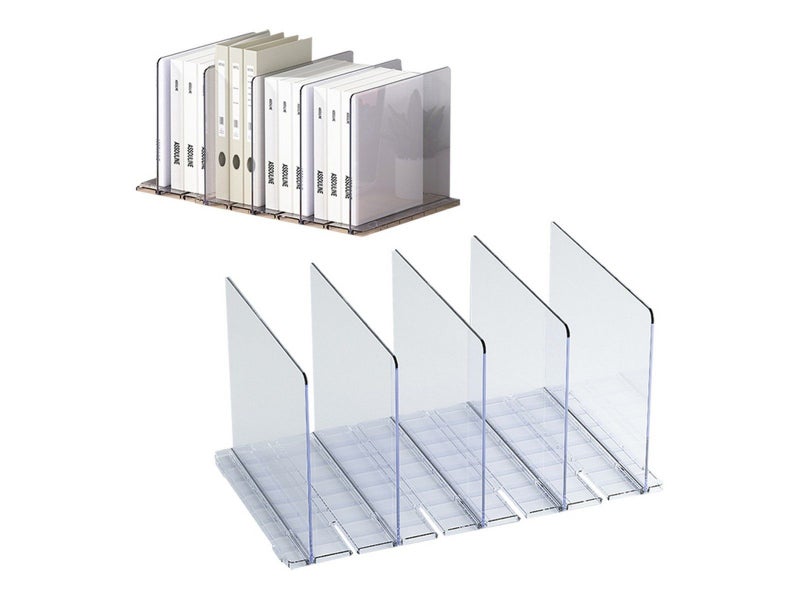 4 Compartment Adjustable Closet Shelf Dividers for Handbags Purse Clothes Books Carousel 1