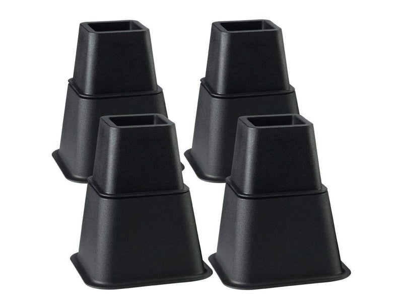 8Pcs Heavy Duty Furniture Risers Feet Bed Chair Leg Lift Stand Carousel 2