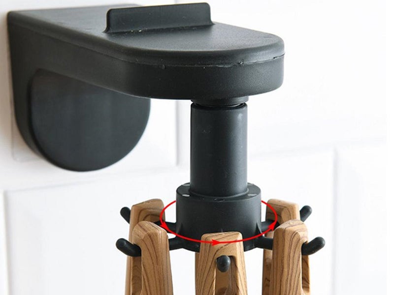 2 X Black Self-Adhesive Kitchen Wall Mounted Cooking Utensil Hanger Organizer Carousel 3