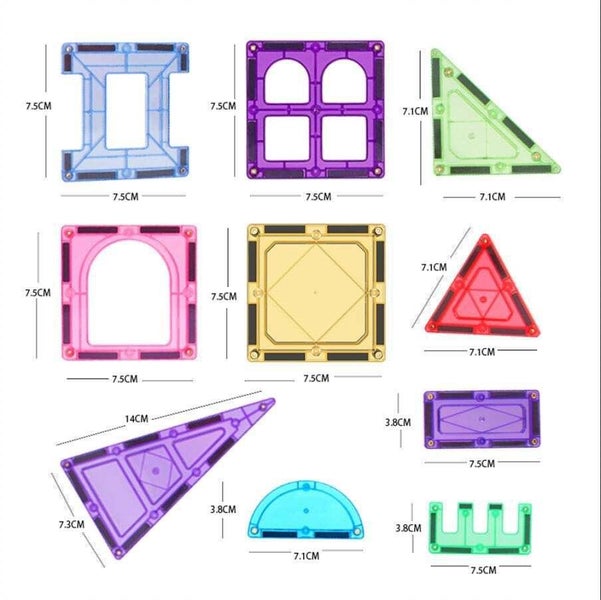 Magnetic Tiles 100pcs set - Reinforced by Rivets Carousel 2