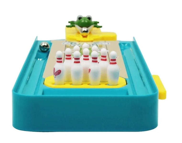 Table Top Bowling Game, Finger Catapult Frog Bowling, Office Toys #AA42 Carousel 2