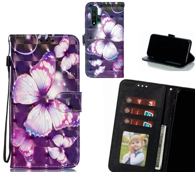 Huawei nova 5 Case Leather Wallet Case 3D Pattern Printed Carousel 1