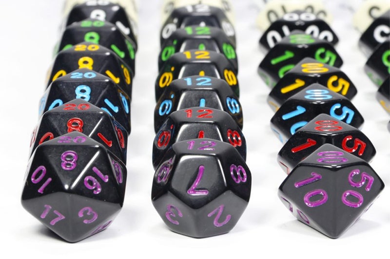 Dungeons and Dragons(DND) dice set Black Random number Colour Carousel 1