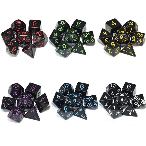 Dungeons and Dragons(DND) dice set Black Random number Colour Carousel 2