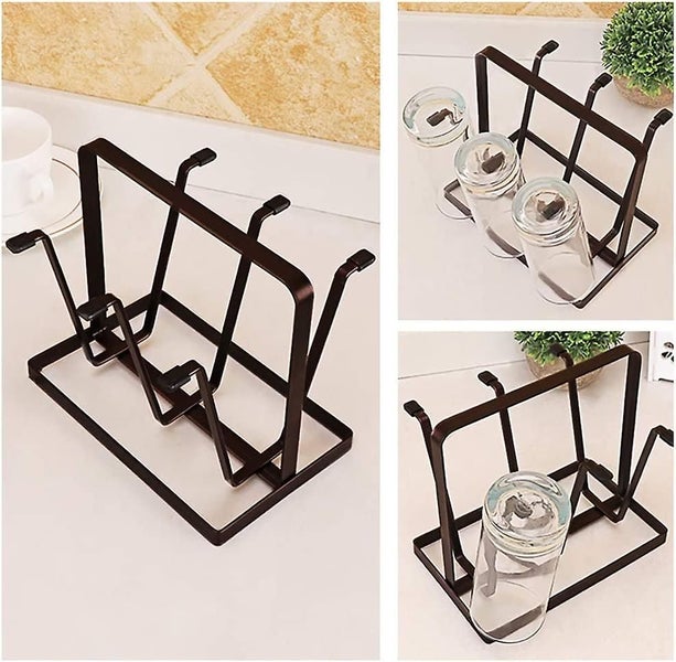 Metal Drain Rack Dish Drainer Cup Holder Bottle Cup Holder Anti-rust Beverage Ho Carousel 1