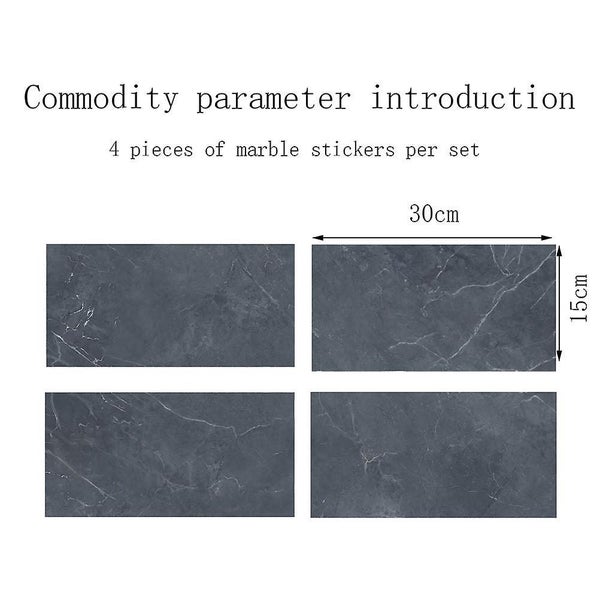 4 Pcs Stickers Waterproof Floor Tiles Wallpaper Removable Wallpaper Tiles Home Carousel 2