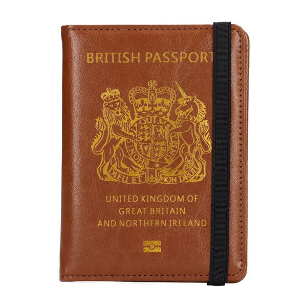 passport cover passport holder passport case UK Passport Card Holder Brown Safe Carousel 8