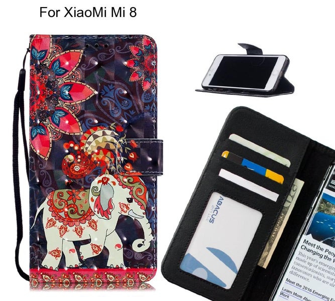 XiaoMi Mi 8 Case Leather Wallet Case 3D Pattern Printed Carousel 1