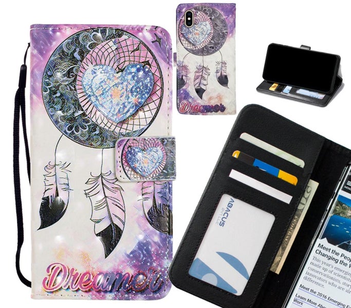 iPhone XS Max Case Leather Wallet Case 3D Pattern Printed Carousel 1