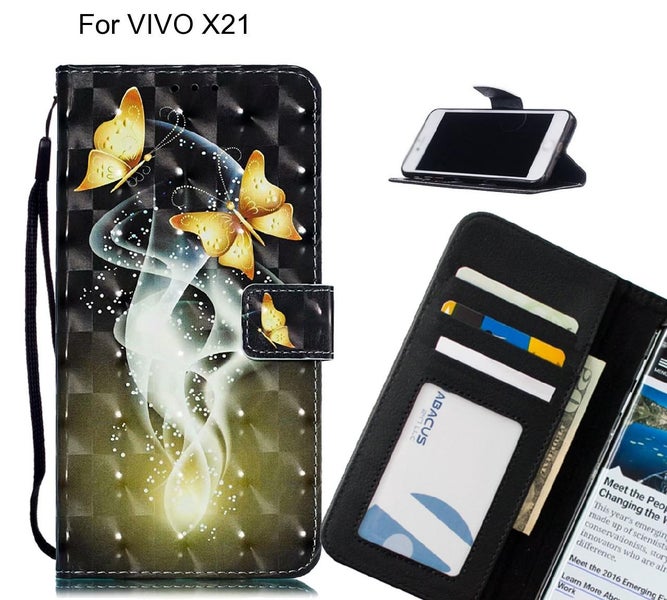 VIVO X21 Case Leather Wallet Case 3D Pattern Printed Carousel 1
