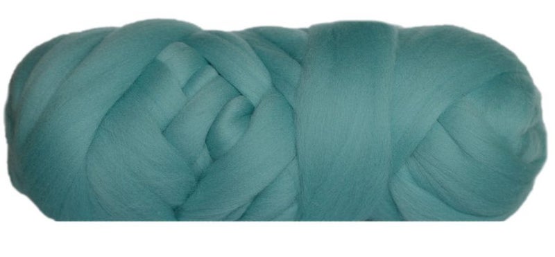 Felting Mint Superfine Merino Roving Fibre 25gms Carousel 1