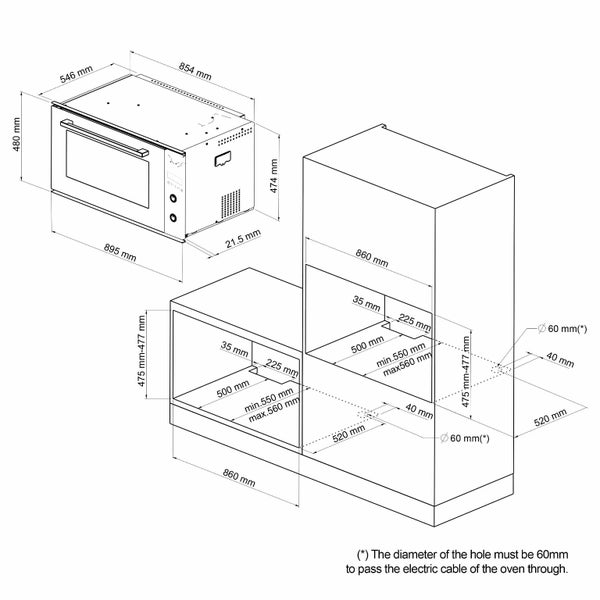 Midea Wall Oven 90cm - 9 Function Carousel 2