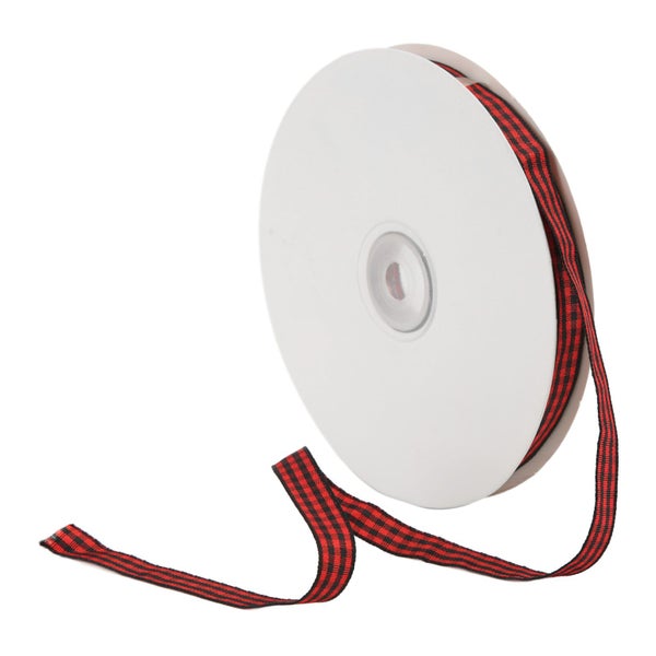 red black plaid ribbon plaid ribbon gingham plaid ribbon christmas wrapping Carousel 1