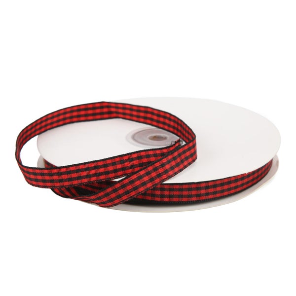red black plaid ribbon plaid ribbon gingham plaid ribbon christmas wrapping Carousel 2