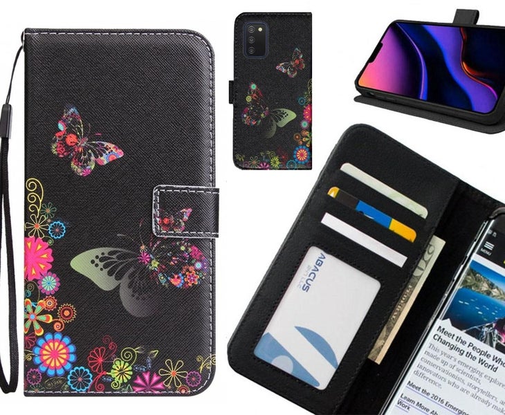 Samsung Galaxy A03S case 3 card leather wallet case printed ID Carousel 1