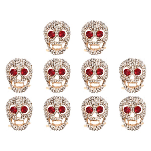 diy skull rivets punk style skull prong stud gothic ornament 10 Pcs DIY Skull Carousel 8