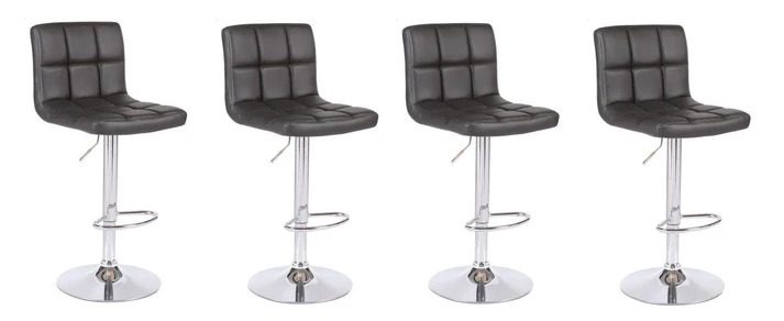 Bar Stool - Leather - 4 Pcs Combo Deal Carousel 1