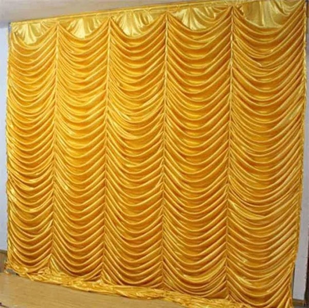 Backdrop 3m x 6m Full Wave - Gold Carousel 1